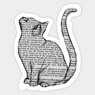 books and cats and books and cats Sticker